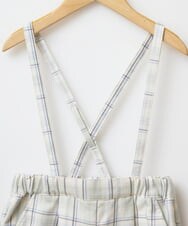 KJLET32039 a.v.v KIDS(アー・ヴェ・ヴェ) [140-150]【2WAY】サスペンダー付きテーパードパンツ チェック