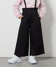 KJLFA26039 a.v.v KIDS(アー・ヴェ・ヴェ) [120-130]【接触冷感】サス付きワイドパンツ ブラック