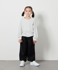 KJLFA26039 a.v.v KIDS(アー・ヴェ・ヴェ) [120-130]【接触冷感】サス付きワイドパンツ ブラック