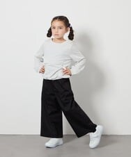 KJLFA26039 a.v.v KIDS(アー・ヴェ・ヴェ) [120-130]【接触冷感】サス付きワイドパンツ ブラック
