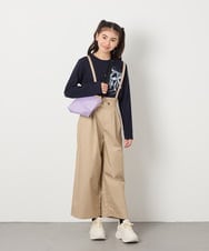 KJLFA26039 a.v.v KIDS(アー・ヴェ・ヴェ) [120-130]【接触冷感】サス付きワイドパンツ ブラック