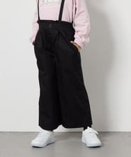 KJLFA26039 a.v.v KIDS(アー・ヴェ・ヴェ) [120-130]【接触冷感】サス付きワイドパンツ ブラック