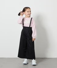 KJLFA26039 a.v.v KIDS(アー・ヴェ・ヴェ) [120-130]【接触冷感】サス付きワイドパンツ ブラック
