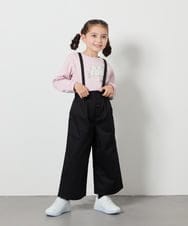 KJLFA26039 a.v.v KIDS(アー・ヴェ・ヴェ) [120-130]【接触冷感】サス付きワイドパンツ ブラック