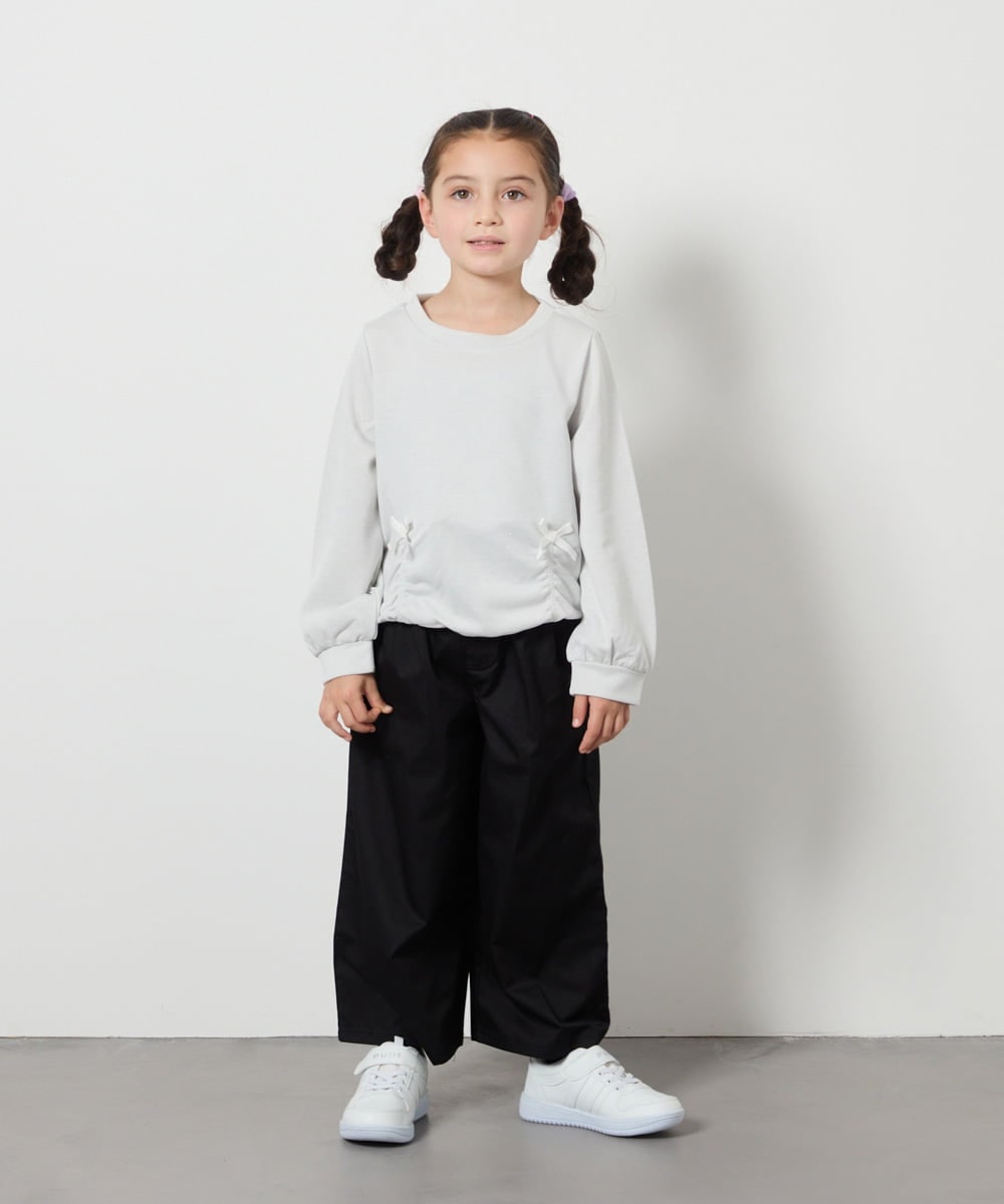 KJLFB26044 a.v.v KIDS(アー・ヴェ・ヴェ) [140-150]【接触冷感】サス付きワイドパンツ ブラック