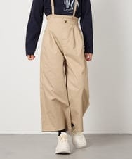 KJLFB26044 a.v.v KIDS(アー・ヴェ・ヴェ) [140-150]【接触冷感】サス付きワイドパンツ ブラック