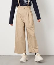 KJLFB26044 a.v.v KIDS(アー・ヴェ・ヴェ) [140-150]【接触冷感】サス付きワイドパンツ ブラック