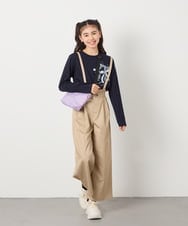 KJLFB26044 a.v.v KIDS(アー・ヴェ・ヴェ) [140-150]【接触冷感】サス付きワイドパンツ ブラック