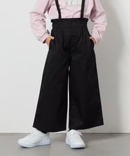 KJLFB26044 a.v.v KIDS(アー・ヴェ・ヴェ) [140-150]【接触冷感】サス付きワイドパンツ ブラック