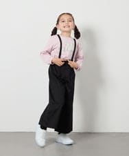 KJLFB26044 a.v.v KIDS(アー・ヴェ・ヴェ) [140-150]【接触冷感】サス付きワイドパンツ ブラック