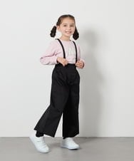 KJLFB26044 a.v.v KIDS(アー・ヴェ・ヴェ) [140-150]【接触冷感】サス付きワイドパンツ ブラック