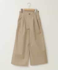 KJLFB26044 a.v.v KIDS(アー・ヴェ・ヴェ) [140-150]【接触冷感】サス付きワイドパンツ ベージュ
