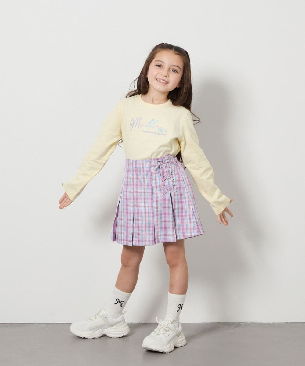 KJLFC27039 a.v.v KIDS(アー・ヴェ・ヴェ) [160]サイドレースアップスカパン ベージュ