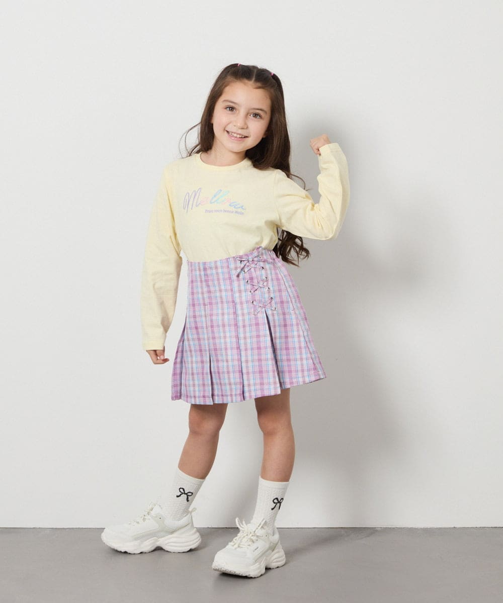 KJLFC27039 a.v.v KIDS(アー・ヴェ・ヴェ) [160]サイドレースアップスカパン ベージュ