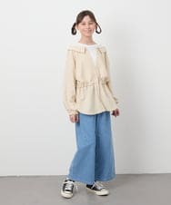 KJLFC39044 a.v.v KIDS(アー・ヴェ・ヴェ) 【接触冷感/ジメジメ対策】[160]タックワイドパンツ ライトブルー