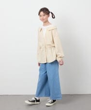 KJLFC39044 a.v.v KIDS(アー・ヴェ・ヴェ) 【接触冷感/ジメジメ対策】[160]タックワイドパンツ ライトブルー