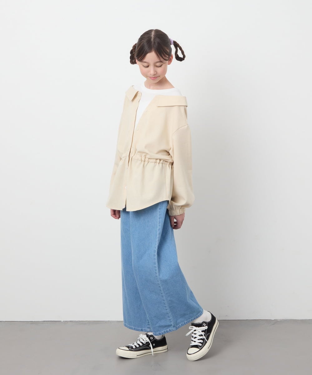 KJLFC39044 a.v.v KIDS(アー・ヴェ・ヴェ) 【接触冷感/ジメジメ対策】[160]タックワイドパンツ ライトブルー
