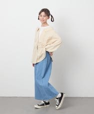 KJLFC39044 a.v.v KIDS(アー・ヴェ・ヴェ) 【接触冷感/ジメジメ対策】[160]タックワイドパンツ ライトブルー