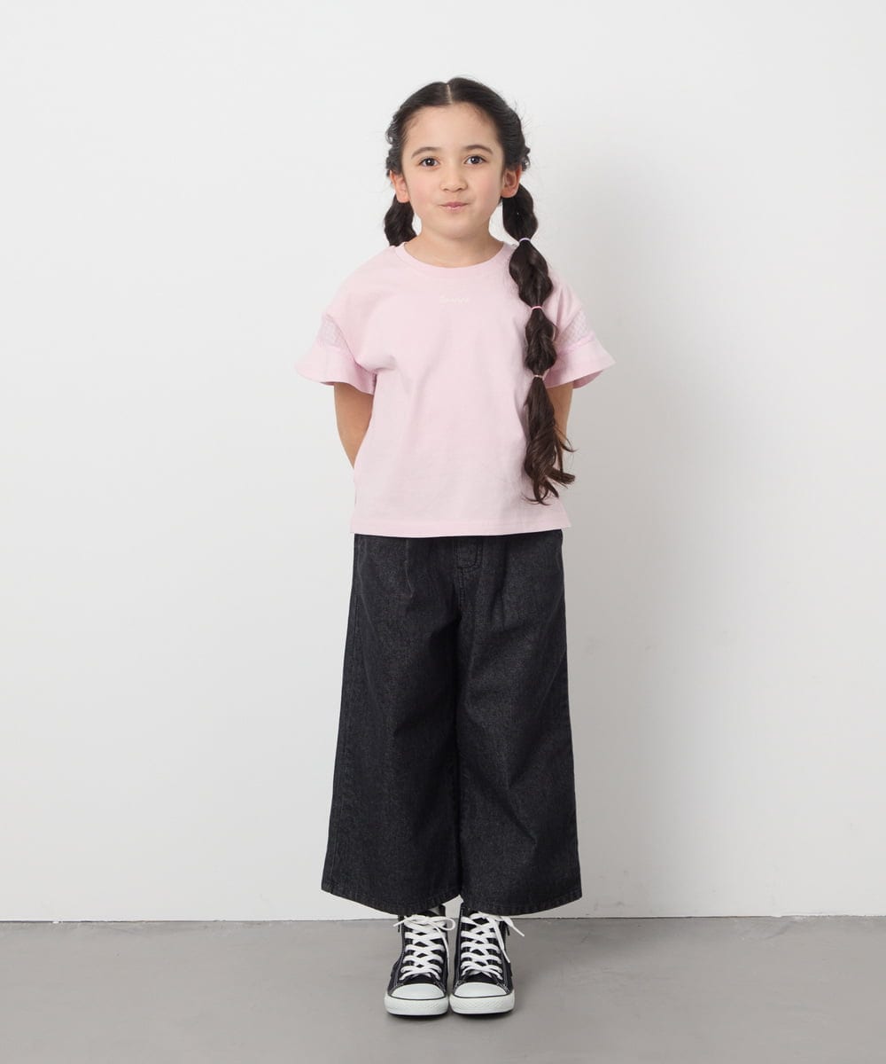 KJLFC39044 a.v.v KIDS(アー・ヴェ・ヴェ) 【接触冷感/ジメジメ対策】[160]タックワイドパンツ ライトブルー