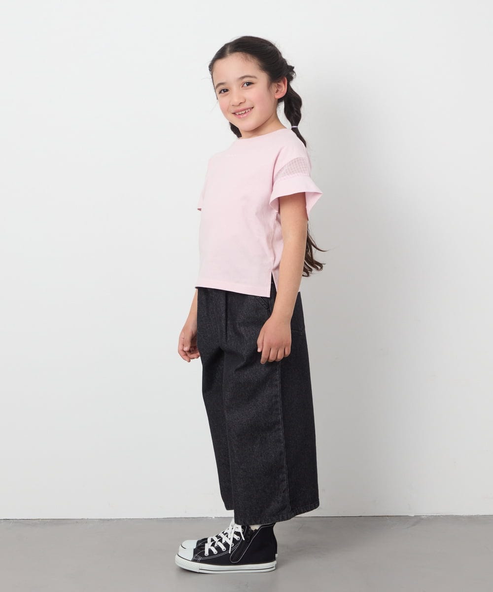 KJLFC39044 a.v.v KIDS(アー・ヴェ・ヴェ) 【接触冷感/ジメジメ対策】[160]タックワイドパンツ ライトブルー