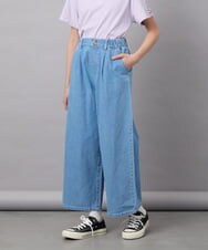 KJLFC39044 a.v.v KIDS(アー・ヴェ・ヴェ) 【接触冷感/ジメジメ対策】[160]タックワイドパンツ ライトブルー