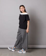 KJLFC39044 a.v.v KIDS(アー・ヴェ・ヴェ) 【接触冷感/ジメジメ対策】[160]タックワイドパンツ ライトブルー