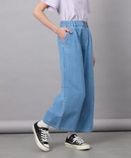 KJLFC39044 a.v.v KIDS(アー・ヴェ・ヴェ) 【接触冷感/ジメジメ対策】[160]タックワイドパンツ ライトブルー