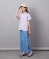 KJLFC39044 a.v.v KIDS(アー・ヴェ・ヴェ) 【接触冷感/ジメジメ対策】[160]タックワイドパンツ ライトブルー