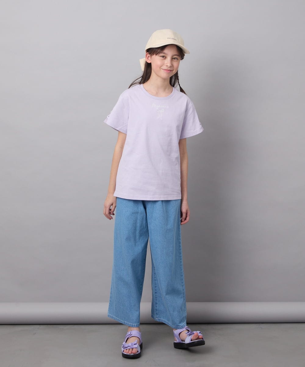 KJLFC39044 a.v.v KIDS(アー・ヴェ・ヴェ) 【接触冷感/ジメジメ対策】[160]タックワイドパンツ ライトブルー
