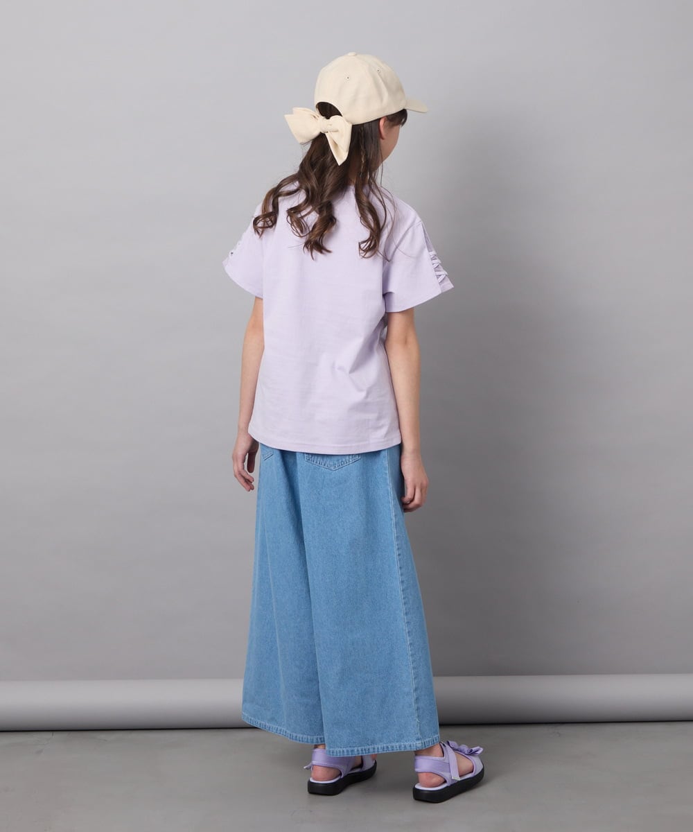 KJLFC39044 a.v.v KIDS(アー・ヴェ・ヴェ) 【接触冷感/ジメジメ対策】[160]タックワイドパンツ ライトブルー