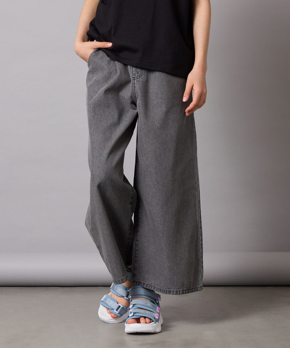 KJLFC39044 a.v.v KIDS(アー・ヴェ・ヴェ) 【接触冷感/ジメジメ対策】[160]タックワイドパンツ ダークグレー