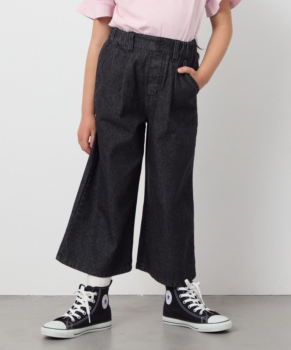 KJLFC39044 a.v.v KIDS(アー・ヴェ・ヴェ) 【接触冷感/ジメジメ対策】[160]タックワイドパンツ ブラック
