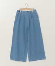 KJLFC39044 a.v.v KIDS(アー・ヴェ・ヴェ) 【接触冷感/ジメジメ対策】[160]タックワイドパンツ ライトブルー