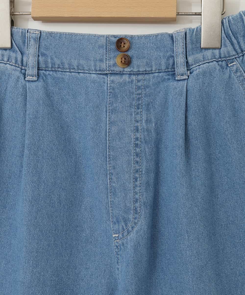 KJLFC39044 a.v.v KIDS(アー・ヴェ・ヴェ) 【接触冷感/ジメジメ対策】[160]タックワイドパンツ ライトブルー
