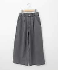 KJLFC39044 a.v.v KIDS(アー・ヴェ・ヴェ) 【接触冷感/ジメジメ対策】[160]タックワイドパンツ ダークグレー