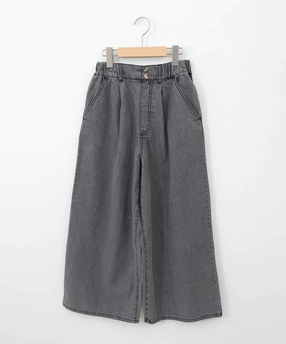 KJLFC39044 a.v.v KIDS(アー・ヴェ・ヴェ) 【接触冷感/ジメジメ対策】[160]タックワイドパンツ ダークグレー