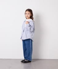 KJLFD30044 a.v.v KIDS(アー・ヴェ・ヴェ) [120-160]【選べるデザイン】デザインワイドストレートデニム ブルー