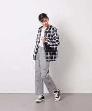 KJLFD30044 a.v.v KIDS(アー・ヴェ・ヴェ) [120-160]【選べるデザイン】デザインワイドストレートデニム ライトグレー