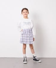KJLFD40034 a.v.v KIDS(アー・ヴェ・ヴェ) [120-160]ギャザープリーツスカパン ブルー