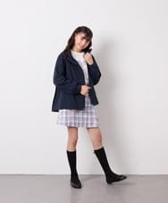 KJLFD40034 a.v.v KIDS(アー・ヴェ・ヴェ) [120-160]ギャザープリーツスカパン ブルー