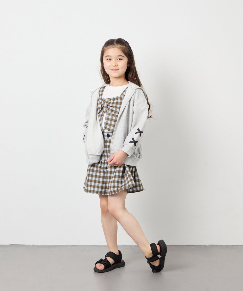 KJLFD45039 a.v.v KIDS(アー・ヴェ・ヴェ) [120-160][ママとお揃いコーデが叶う/セットアップ可能]ギャザーキュロット ライトブルー