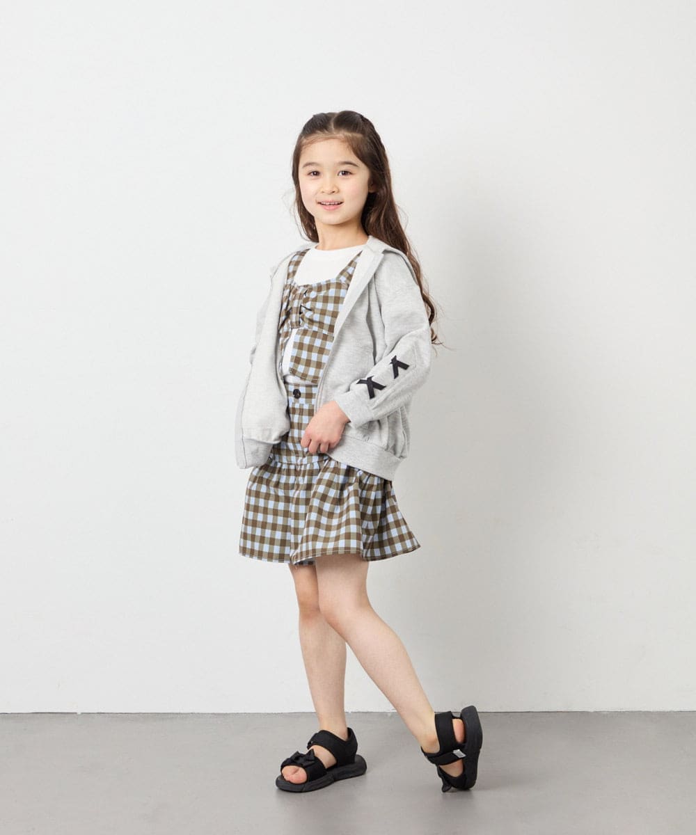 KJLFD45039 a.v.v KIDS(アー・ヴェ・ヴェ) [120-160][ママとお揃いコーデが叶う/セットアップ可能]ギャザーキュロット ライトブルー