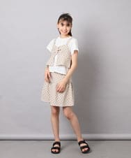 KJLFD45039 a.v.v KIDS(アー・ヴェ・ヴェ) [120-160][ママとお揃いコーデが叶う/セットアップ可能]ギャザーキュロット ベージュ