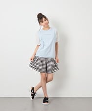 KJLFD45039 a.v.v KIDS(アー・ヴェ・ヴェ) [120-160][ママとお揃いコーデが叶う/セットアップ可能]ギャザーキュロット ブラック