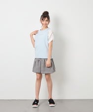 KJLFD45039 a.v.v KIDS(アー・ヴェ・ヴェ) [120-160][ママとお揃いコーデが叶う/セットアップ可能]ギャザーキュロット ブラック
