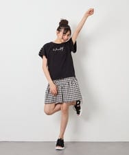 KJLFD45039 a.v.v KIDS(アー・ヴェ・ヴェ) [120-160][ママとお揃いコーデが叶う/セットアップ可能]ギャザーキュロット ブラック