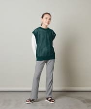 KJLFS40029 a.v.v KIDS(アー・ヴェ・ヴェ) [120-130]チェックフレアパンツ グリーン