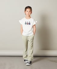 KJLFS40029 a.v.v KIDS(アー・ヴェ・ヴェ) [120-130]チェックフレアパンツ グリーン