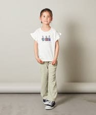 KJLFS40029 a.v.v KIDS(アー・ヴェ・ヴェ) [120-130]チェックフレアパンツ グリーン