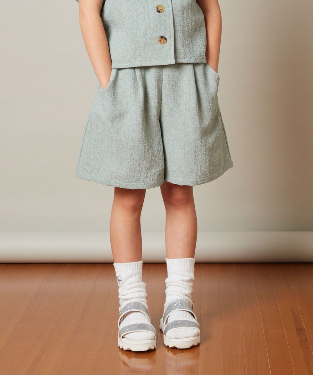 KJLFS42029 a.v.v KIDS(アー・ヴェ・ヴェ) [100-130]タックショートパンツ グリーン